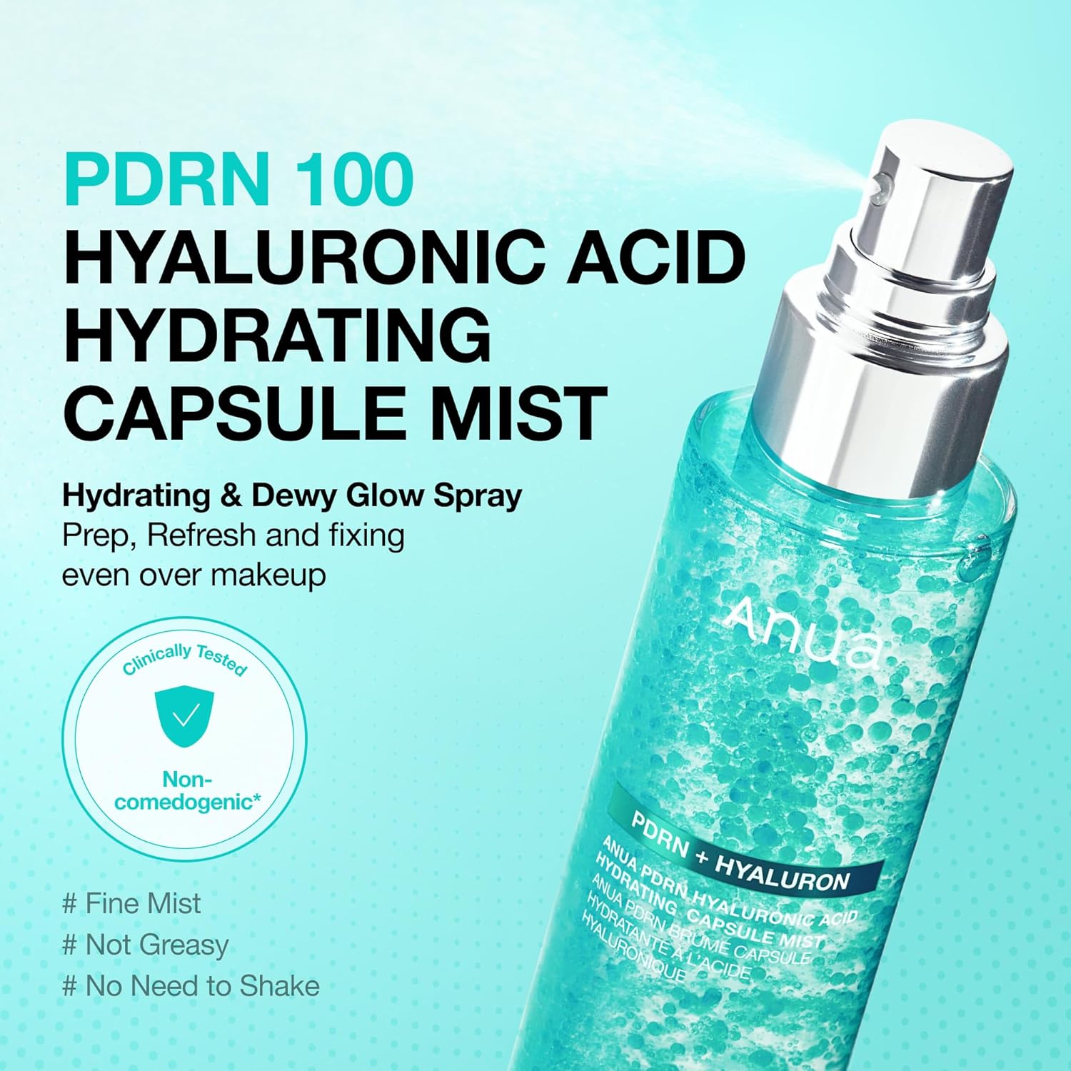 ANUA PDRN Collagen Glow Facial Serum Spray: Hydrating Face Mist with 2000ppm PDRN for Dewy Skin