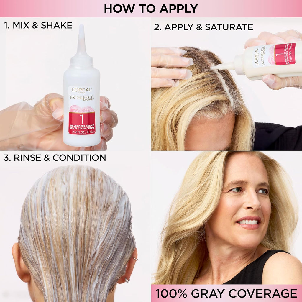 L'Oreal Paris Excellence Crème Hair Dye - 100% Gray Coverage Dark Brown