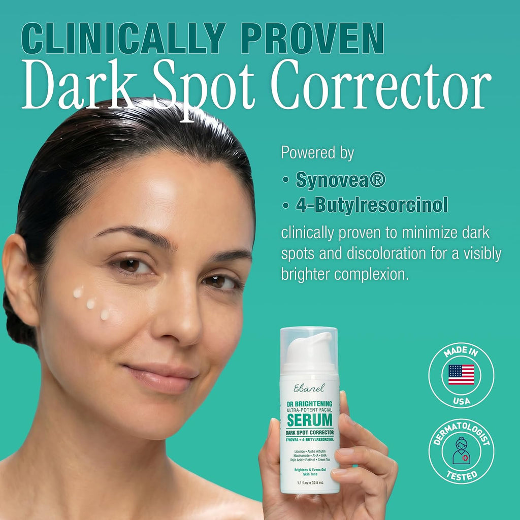 Ebanel Dark Spot Remover Serum with Synovea HR & Multi-Acids for Face & Body - Visible Brightening in 4 Weeks
