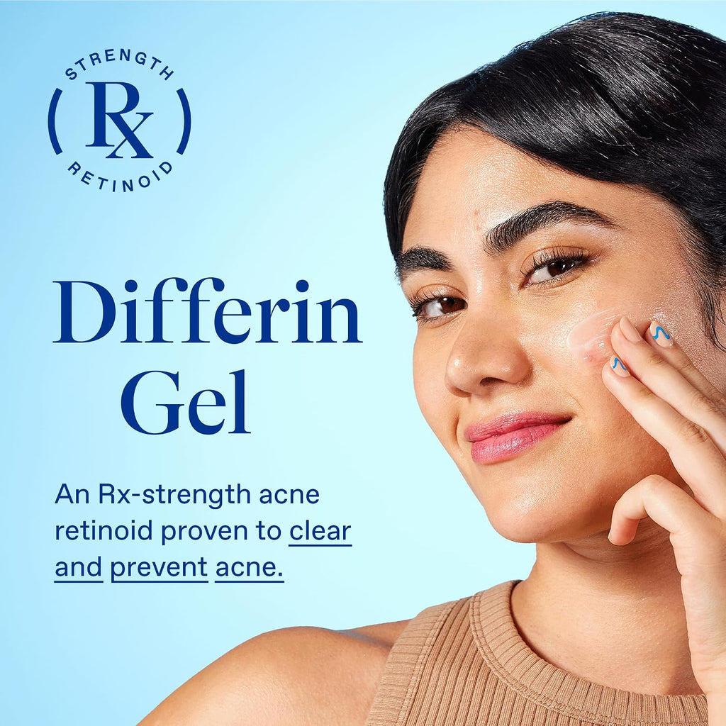 Differin Acne Treatment Gel - 0.1% Retinoid for Clear Skin, 45g Pump