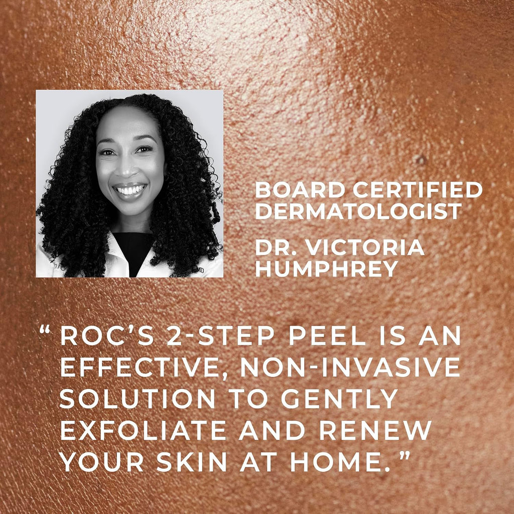 RoC Retinol Correxion Line Smoothing 2-Step Peel Pads - Clinical Retinol & 5-Acid Blend for Fine Lines & Dull Skin, 20 Treatments