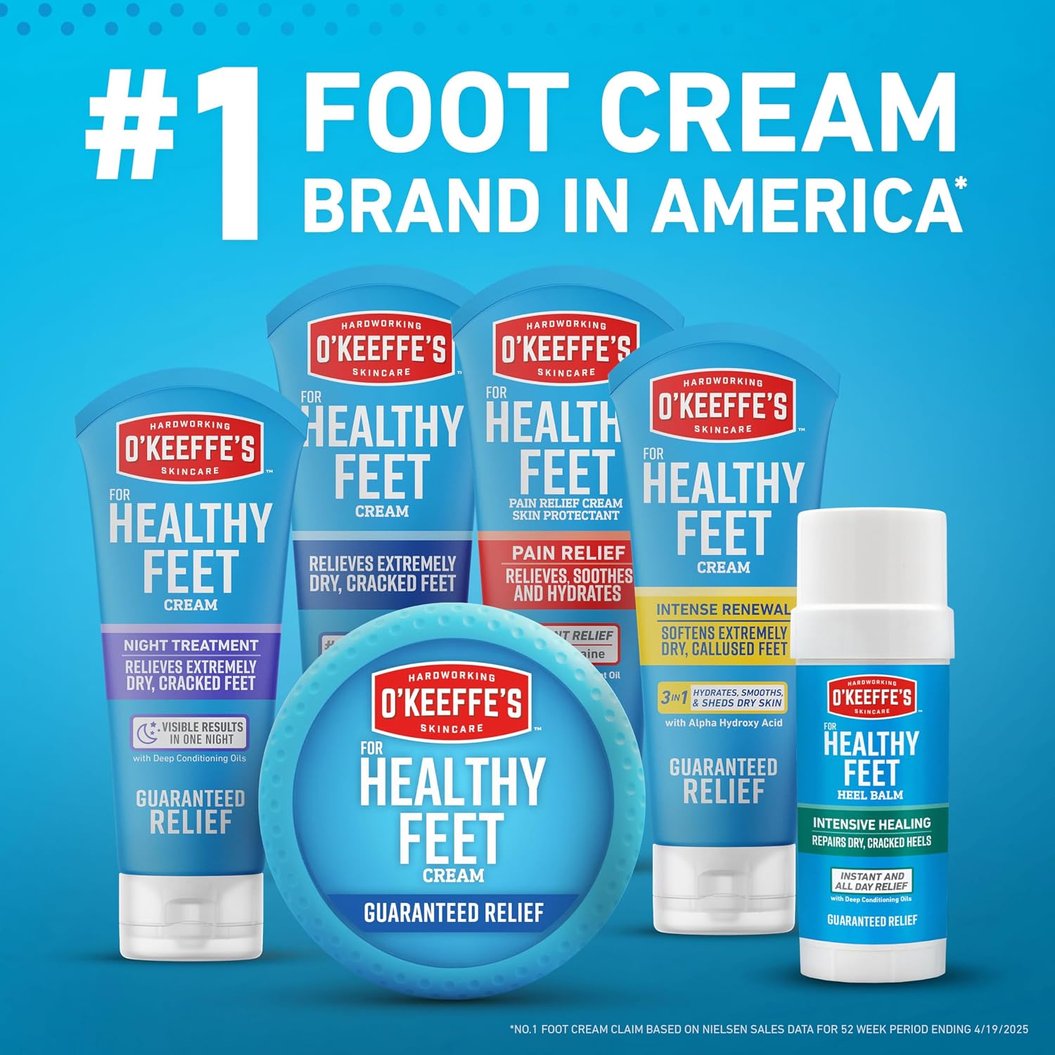 O'Keeffe's Healthy Feet Foot Cream - 3.2 oz Jar for Extremely Dry, Cracked Feet