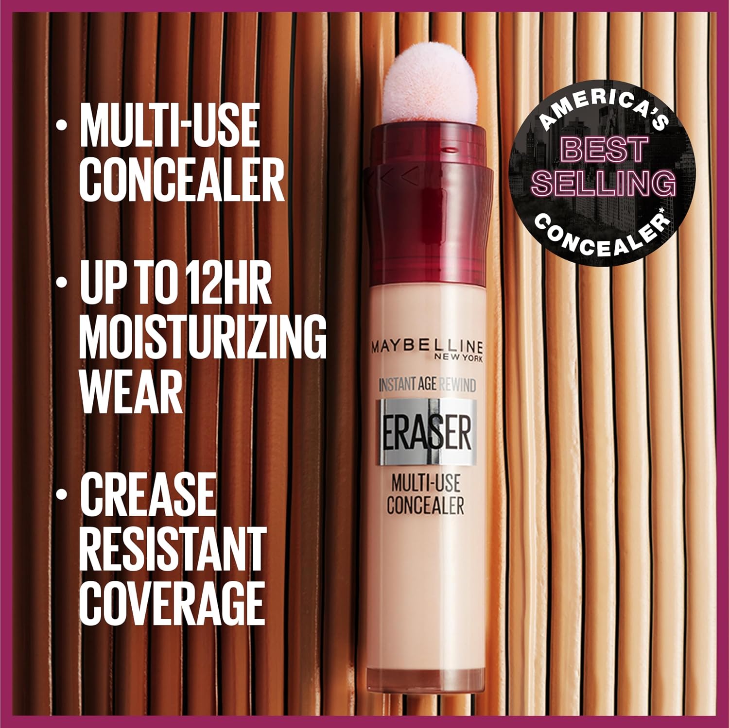Maybelline Instant Age Rewind Concealer for Dark Circles & Anti-Aging - Full Coverage with SPF 33 in a Tube