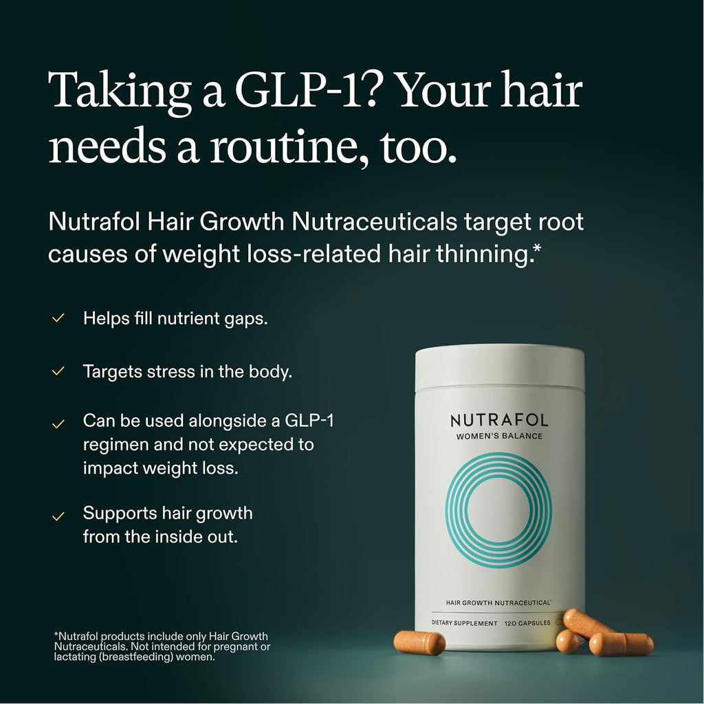 Nutrafol Women's Balance Hair Growth Supplements for Thinning Hair in 45+ Women-4-Capsule Daily Dose