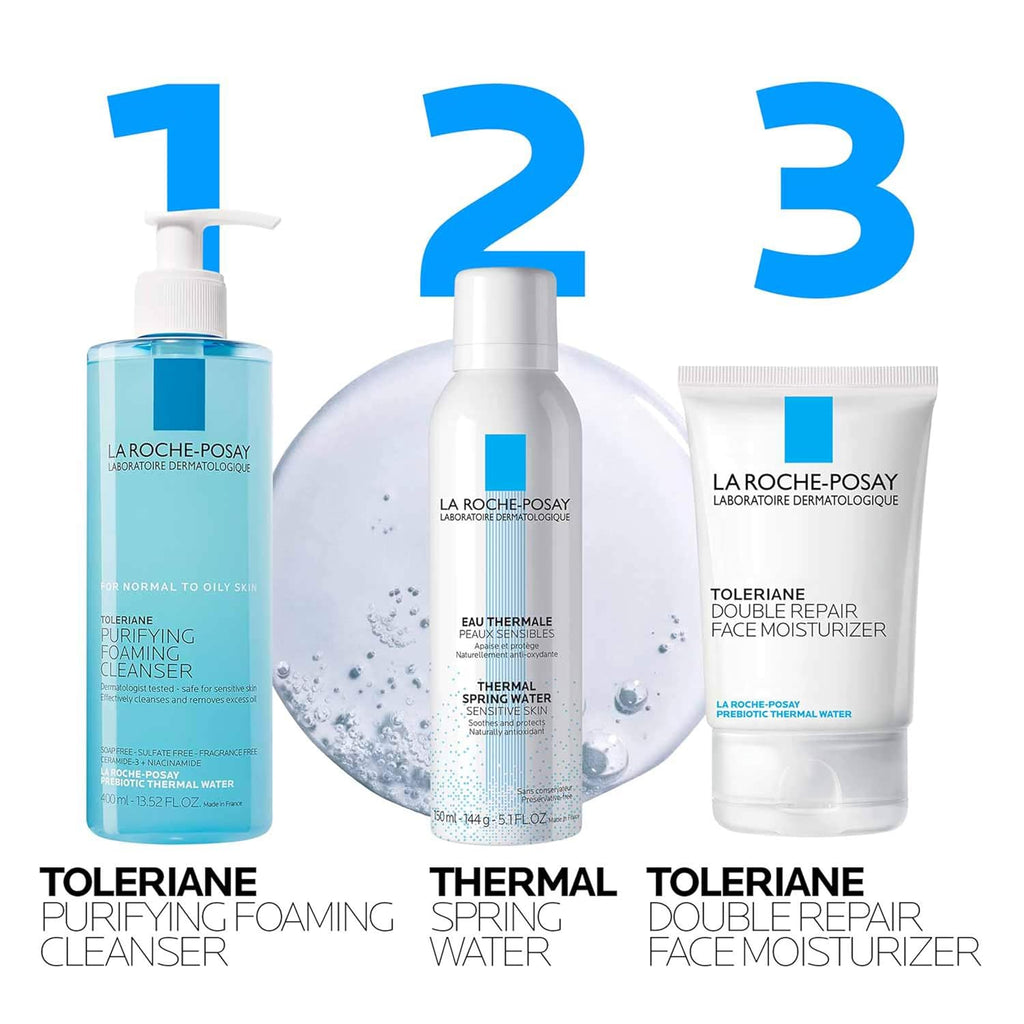 La Roche-Posay Toleriane Purifying Foaming Facial Cleanser - Oil-Free & Non-Drying for Sensitive Skin