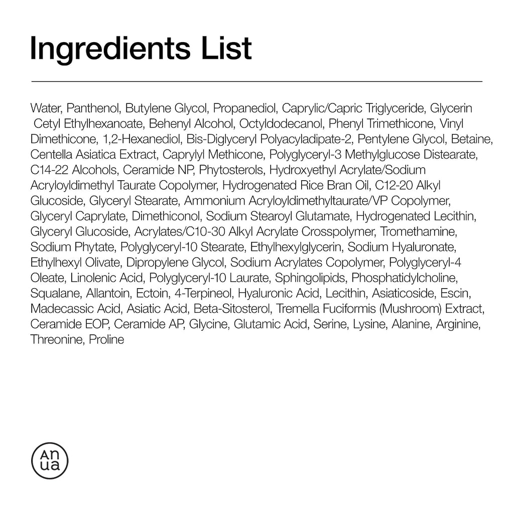 ANUA 3 Ceramide Panthenol Moisture Barrier Cream - Daily Hydration for All Skin Types