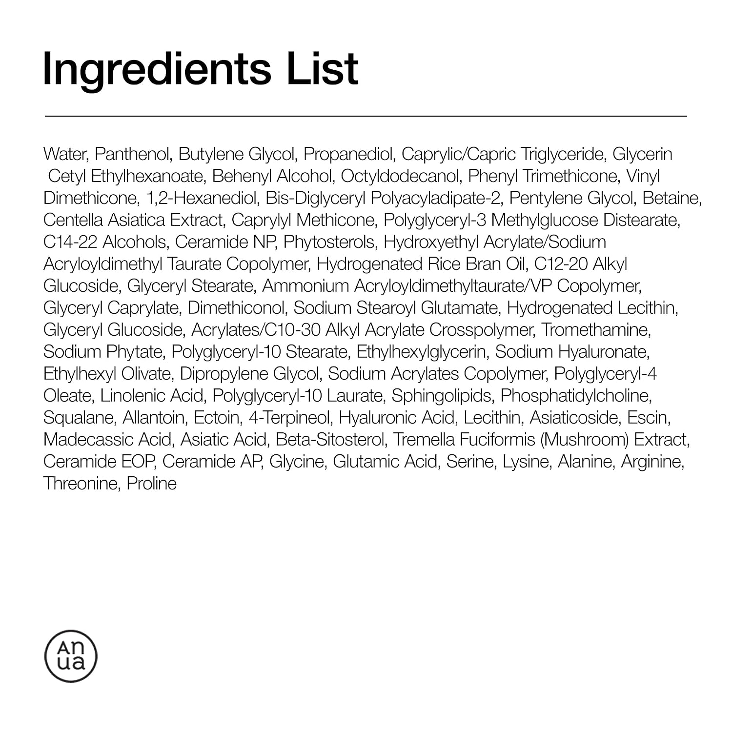 ANUA 3 Ceramide Panthenol Moisture Barrier Cream - Daily Hydration for All Skin Types