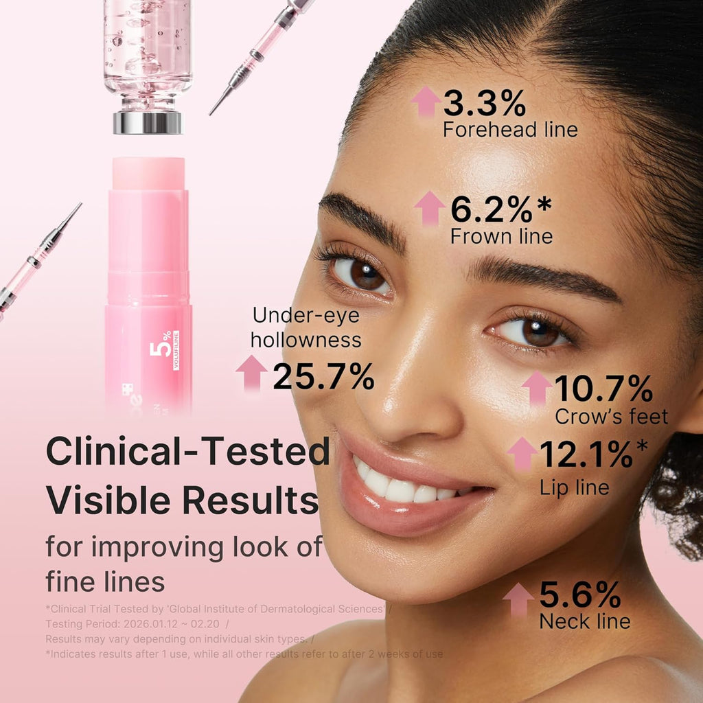 Medicube PDRN Pink Collagen Volume Multi Balm Stick for Under-Eyes & Smile Lines - Plumping Radiance for Neck, Lips
