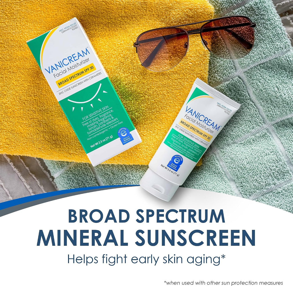Vanicream Sensitive Skin Facial Moisturizer Broad Spectrum SPF 30 (2.5 fl oz)