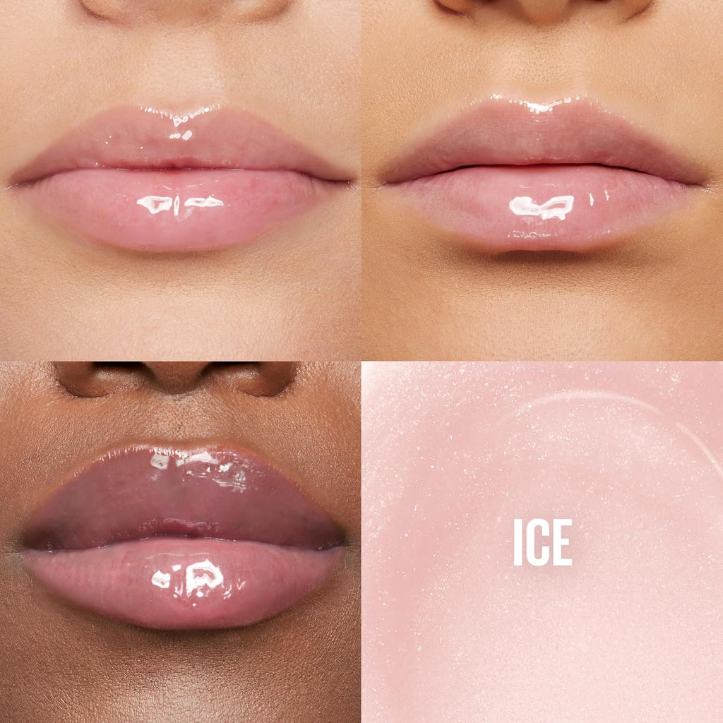 Hydrating Plumping Lip Gloss with Hyaluronic Acid - Maybelline Lifter Gloss Ice Pink Neutral 0.18 oz