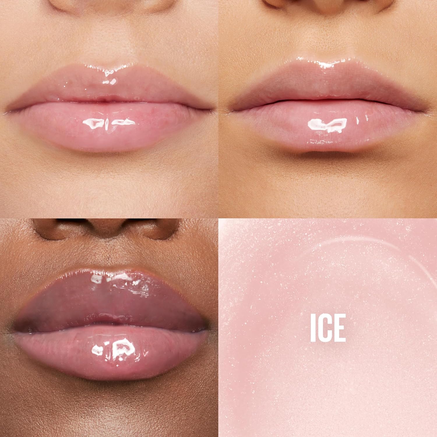 Hydrating Plumping Lip Gloss with Hyaluronic Acid - Maybelline Lifter Gloss Ice Pink Neutral 0.18 oz