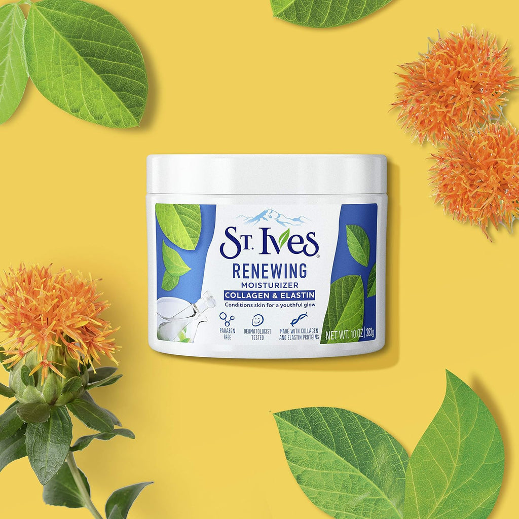 St. Ives Collagen Elastin Face Moisturizer for Dry Skin - Paraben-Free Daily Cream, 10 oz